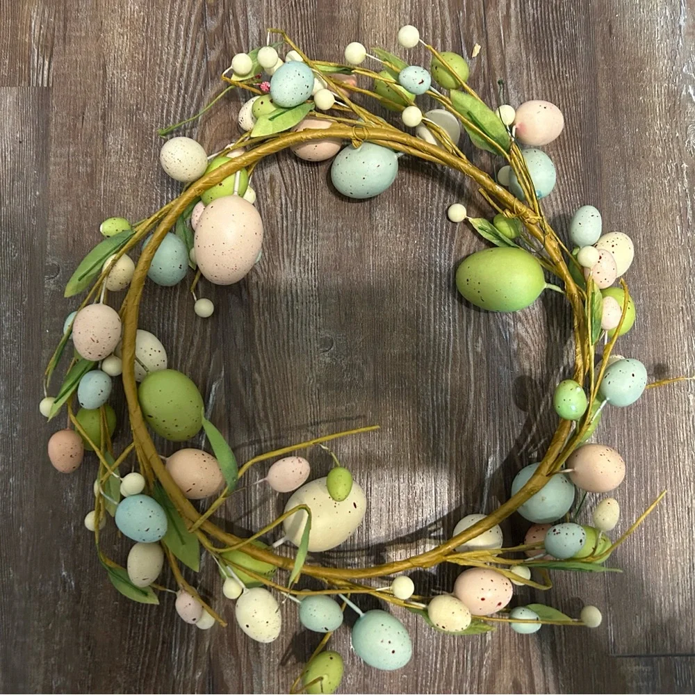 Springtime Pastel Egg Wreath